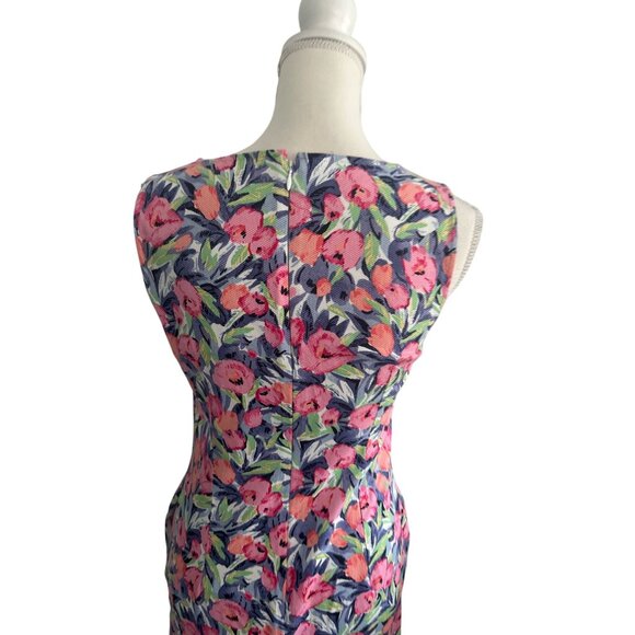 TALBOTS Spring Floral V Neck Dress Size 4 - Picture 6 of 9